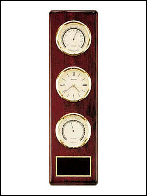 Rosewood Piano-Finish Wall Clock (4 3/4"x17")